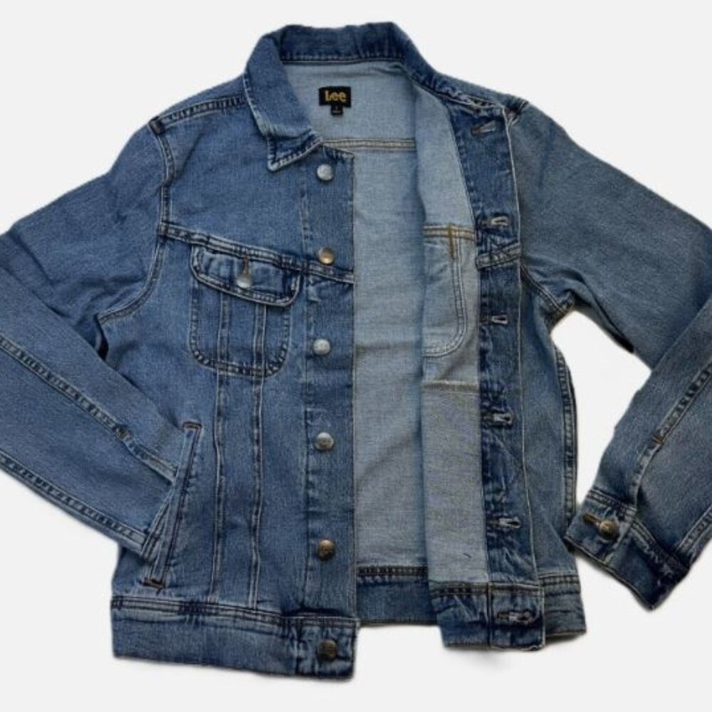 Lee Men's Rider Denim Jacket Light Wash Legendary Trucker Size S New